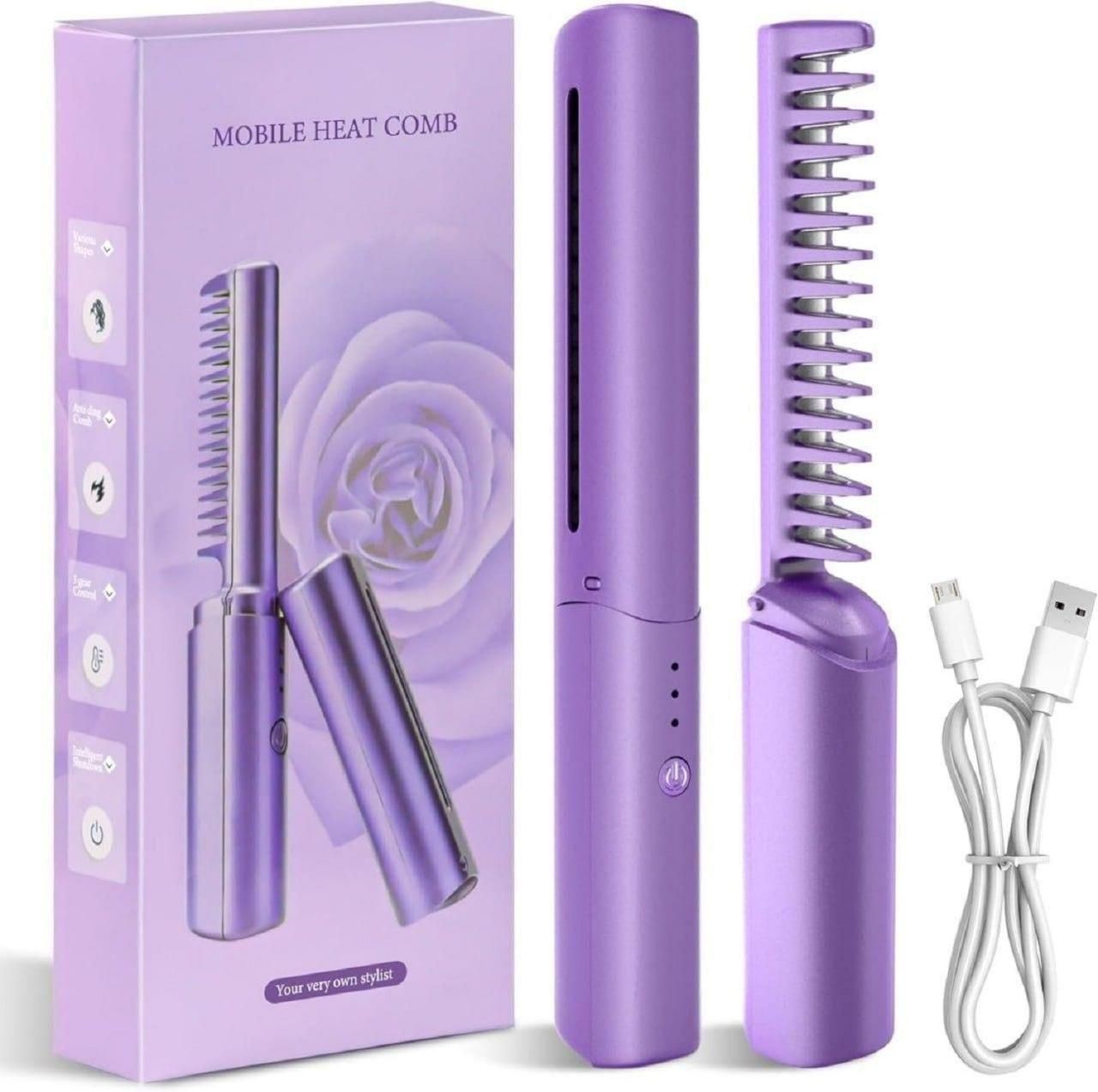 Rechargeable Mini Hair Straightener & Hot Comb