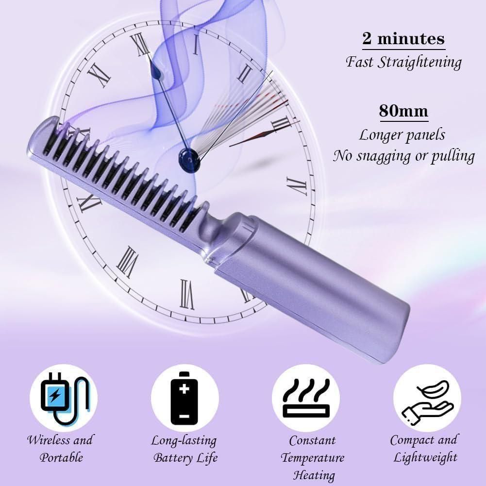 Rechargeable Mini Hair Straightener & Hot Comb