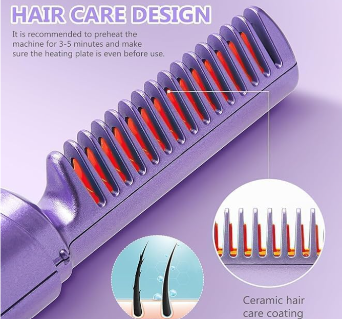 Rechargeable Mini Hair Straightener & Hot Comb